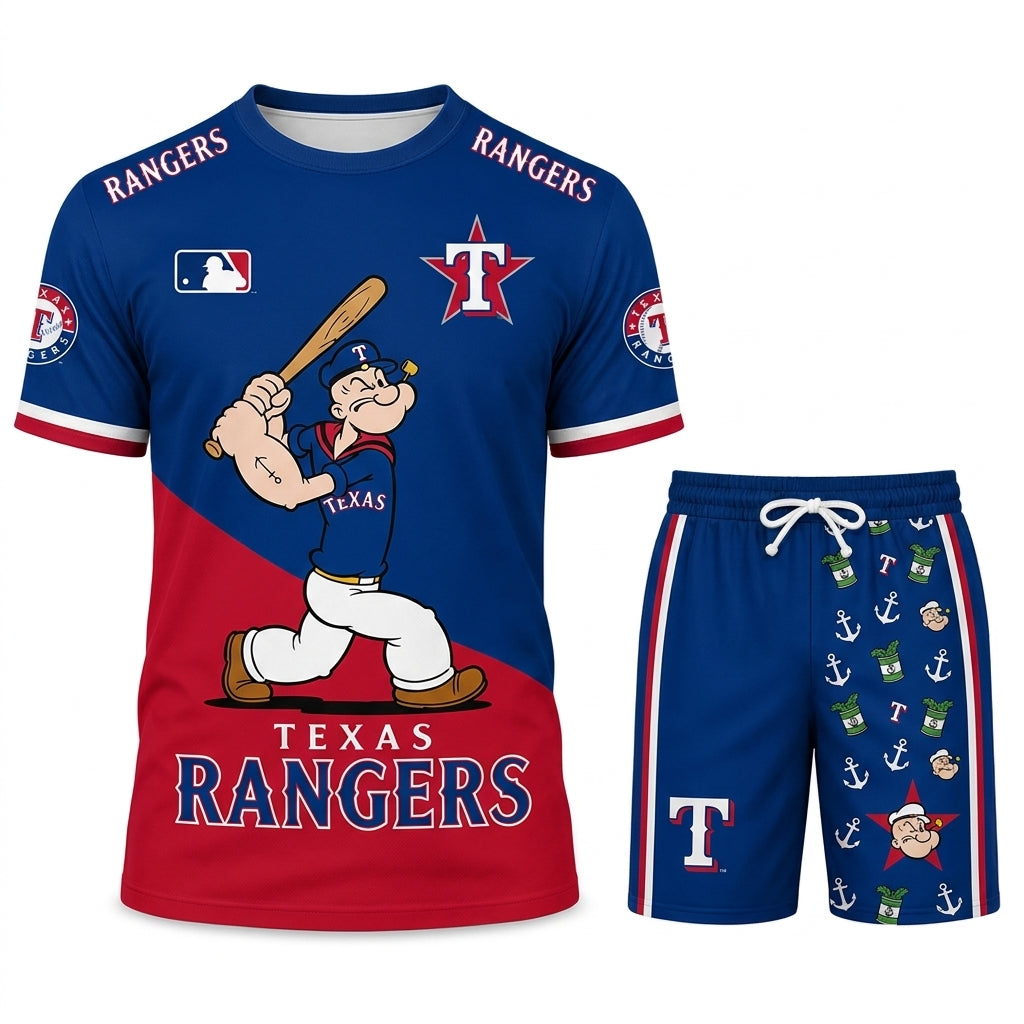 Strong Sailor Baseball Fan T-Shirt And Shorts Set, Sport Outfit Combo | 30 Teams Available