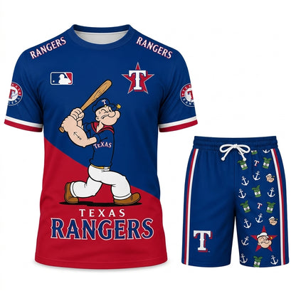 Strong Sailor Baseball Fan T-Shirt And Shorts Set, Sport Outfit Combo | 30 Teams Available