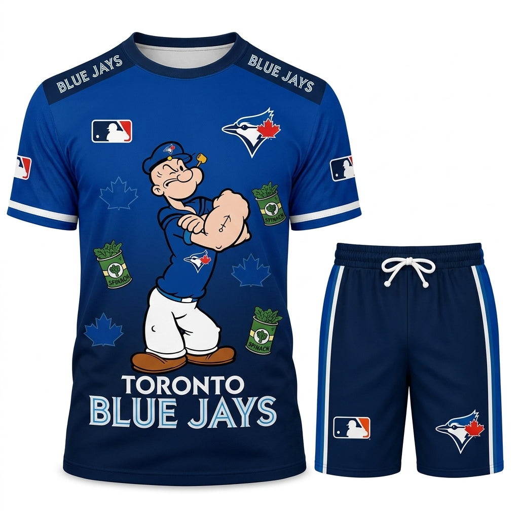 Strong Sailor Baseball Fan T-Shirt And Shorts Set, Sport Outfit Combo | 30 Teams Available