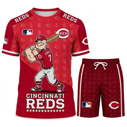 Strong Sailor Baseball Fan T-Shirt And Shorts Set, Sport Outfit Combo | 30 Teams Available