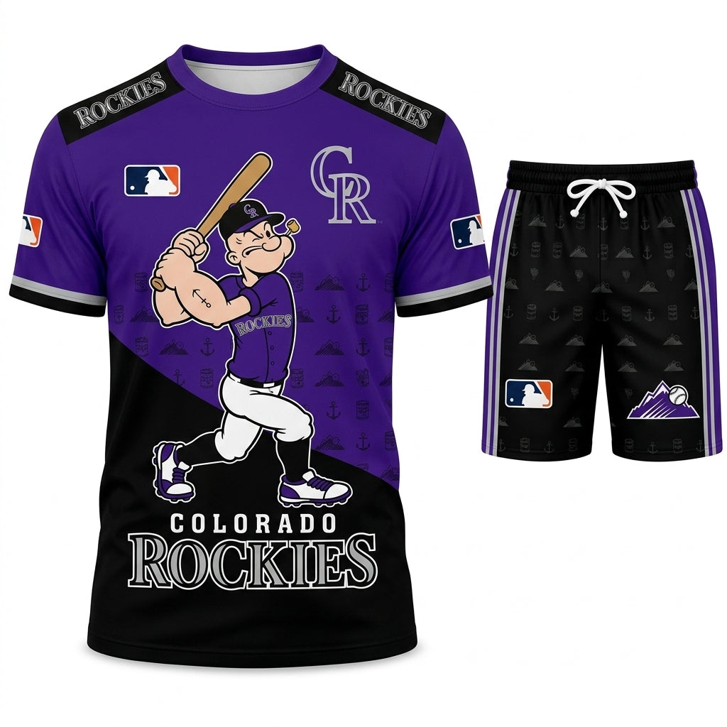 Strong Sailor Baseball Fan T-Shirt And Shorts Set, Sport Outfit Combo | 30 Teams Available