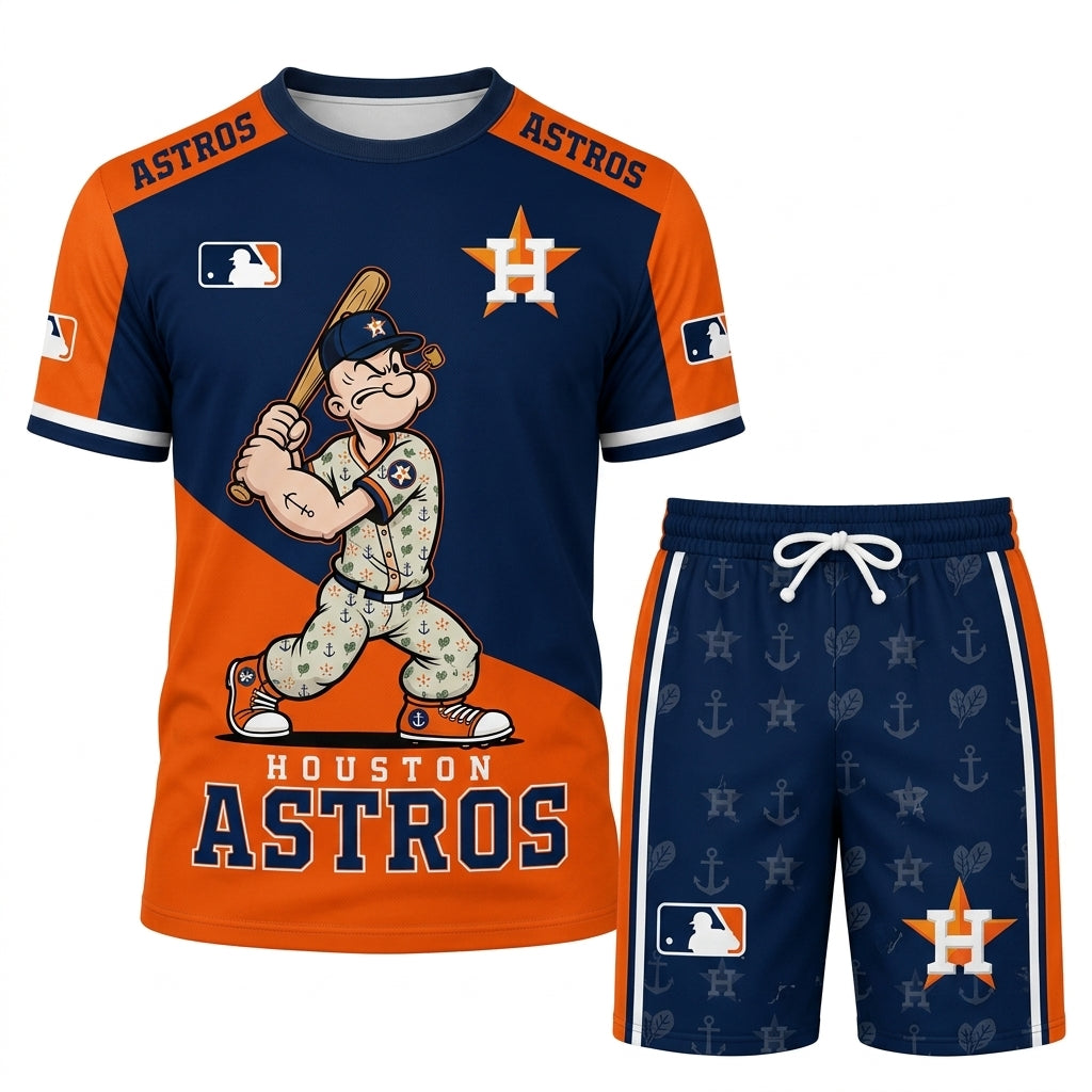 Strong Sailor Baseball Fan T-Shirt And Shorts Set, Sport Outfit Combo | 30 Teams Available