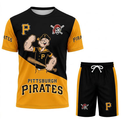 Strong Sailor Baseball Fan T-Shirt And Shorts Set, Sport Outfit Combo | 30 Teams Available