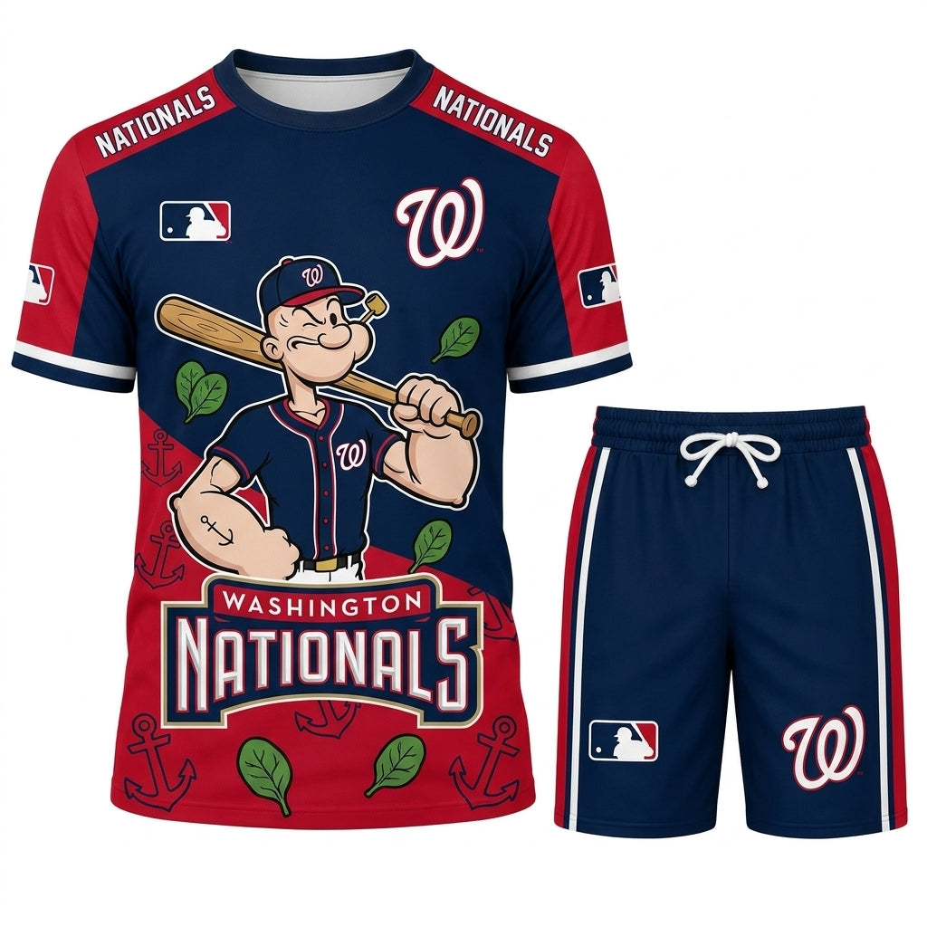 Strong Sailor Baseball Fan T-Shirt And Shorts Set, Sport Outfit Combo | 30 Teams Available