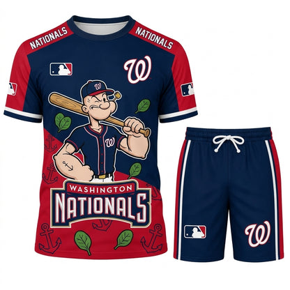 Strong Sailor Baseball Fan T-Shirt And Shorts Set, Sport Outfit Combo | 30 Teams Available