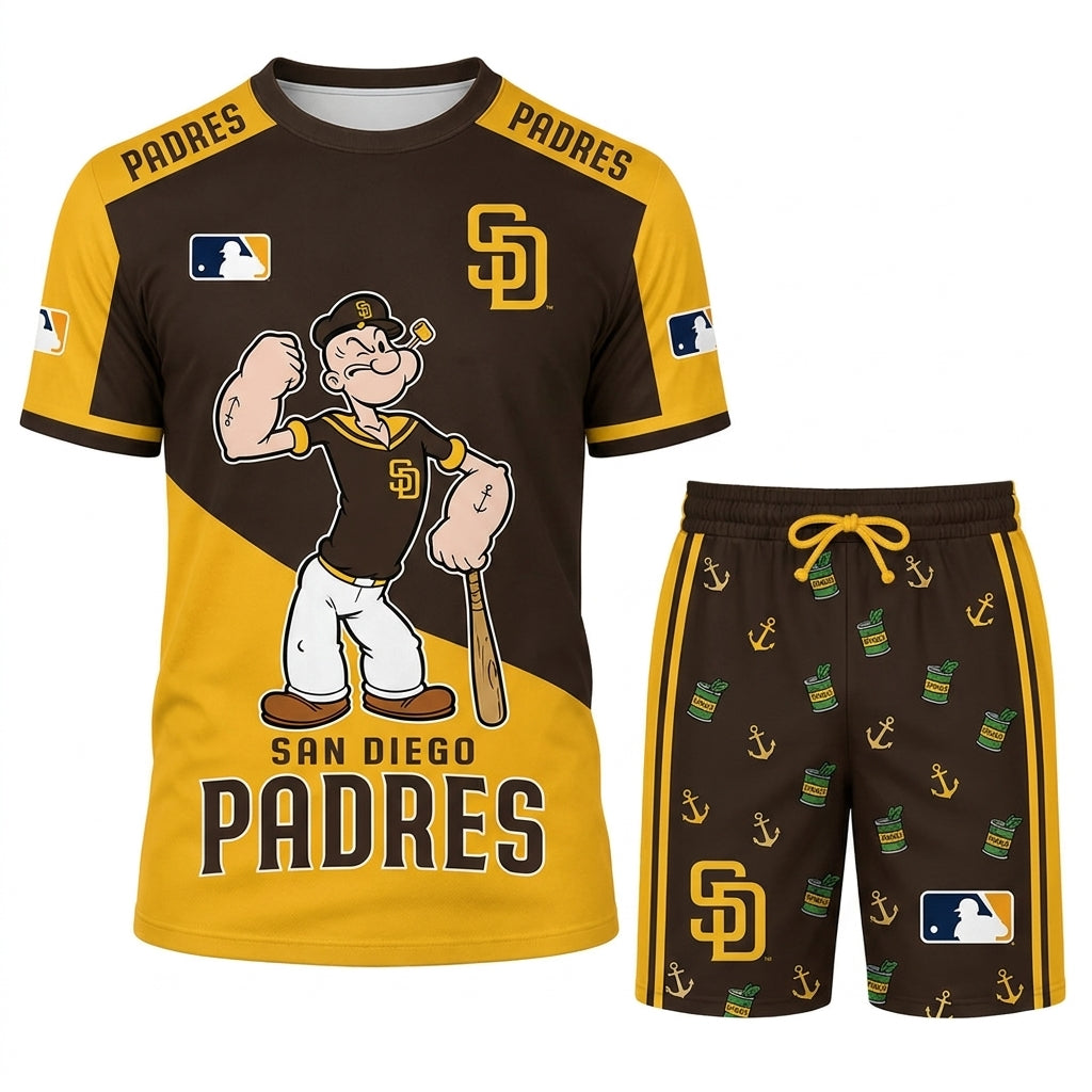 Strong Sailor Baseball Fan T-Shirt And Shorts Set, Sport Outfit Combo | 30 Teams Available