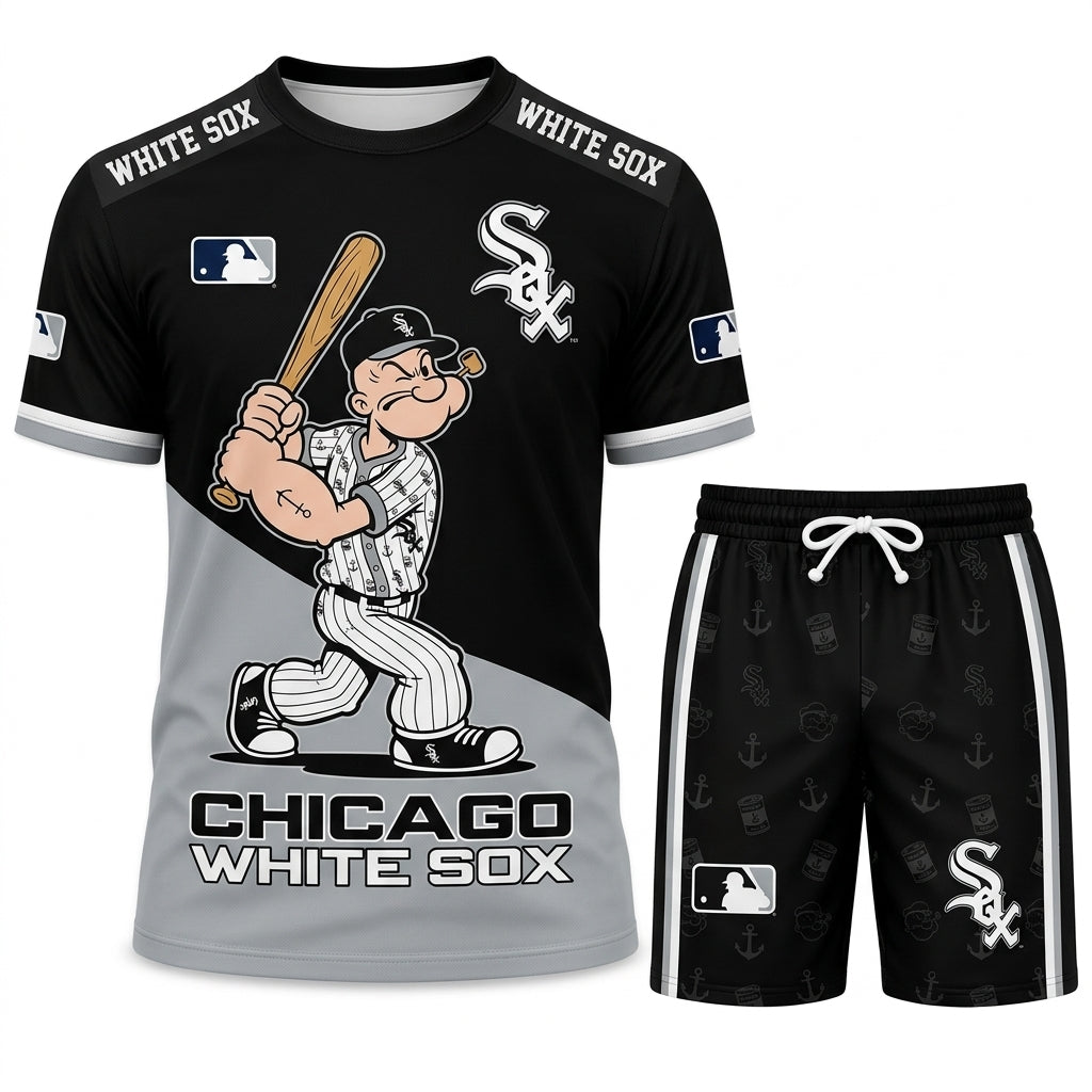 Strong Sailor Baseball Fan T-Shirt And Shorts Set, Sport Outfit Combo | 30 Teams Available