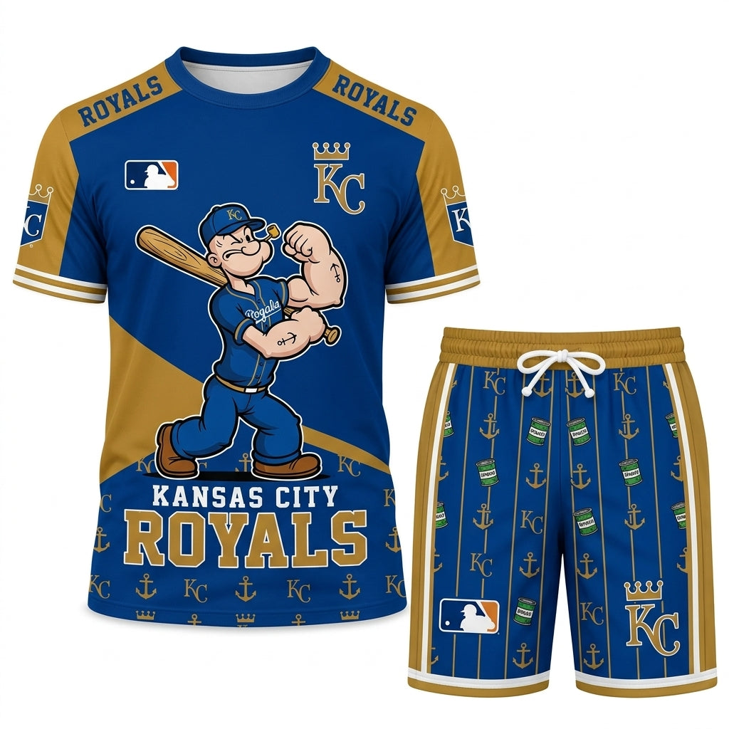Strong Sailor Baseball Fan T-Shirt And Shorts Set, Sport Outfit Combo | 30 Teams Available