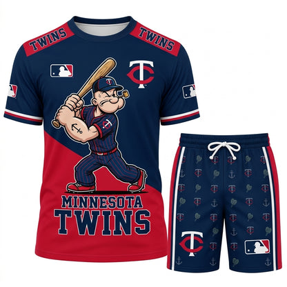 Strong Sailor Baseball Fan T-Shirt And Shorts Set, Sport Outfit Combo | 30 Teams Available