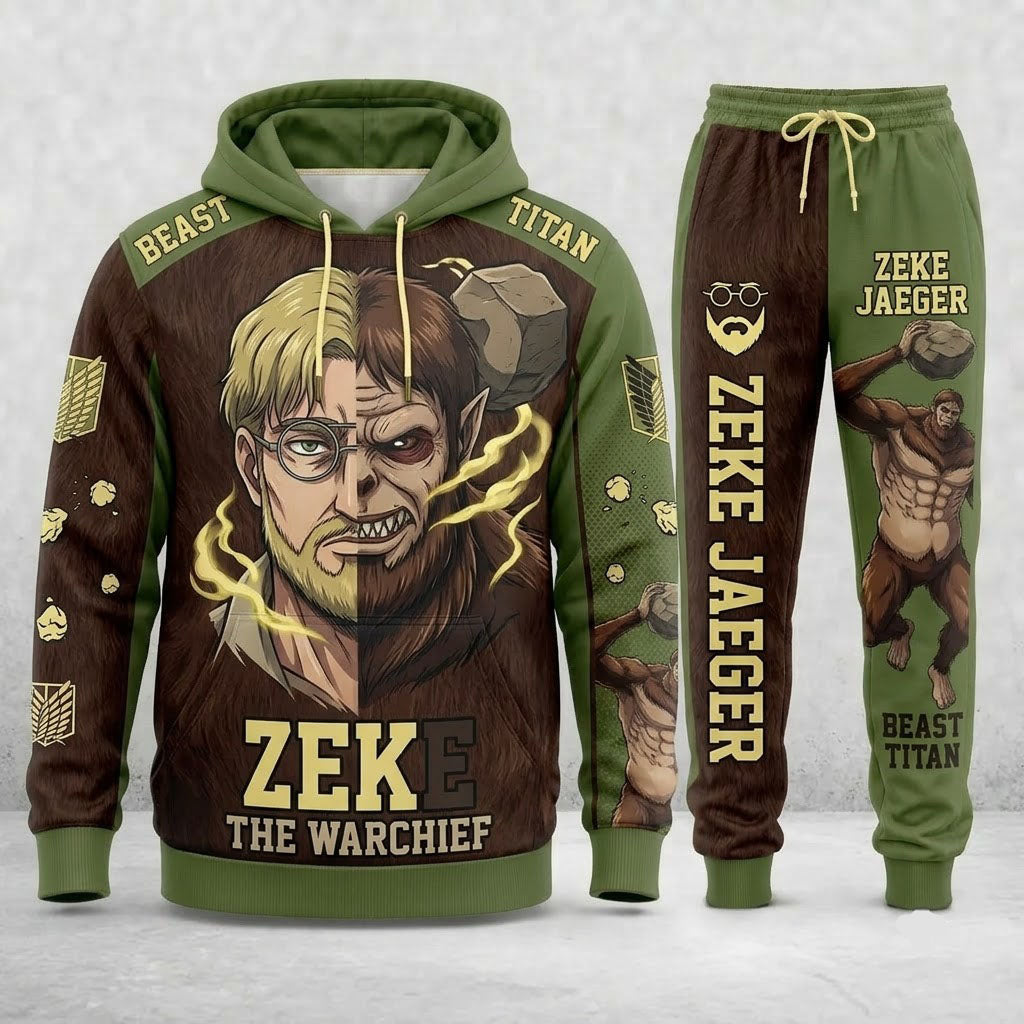 Limited Edition Titan Anime Fan Set — Hoodie & Sweatpants - Custom Fan Apparel Image 9