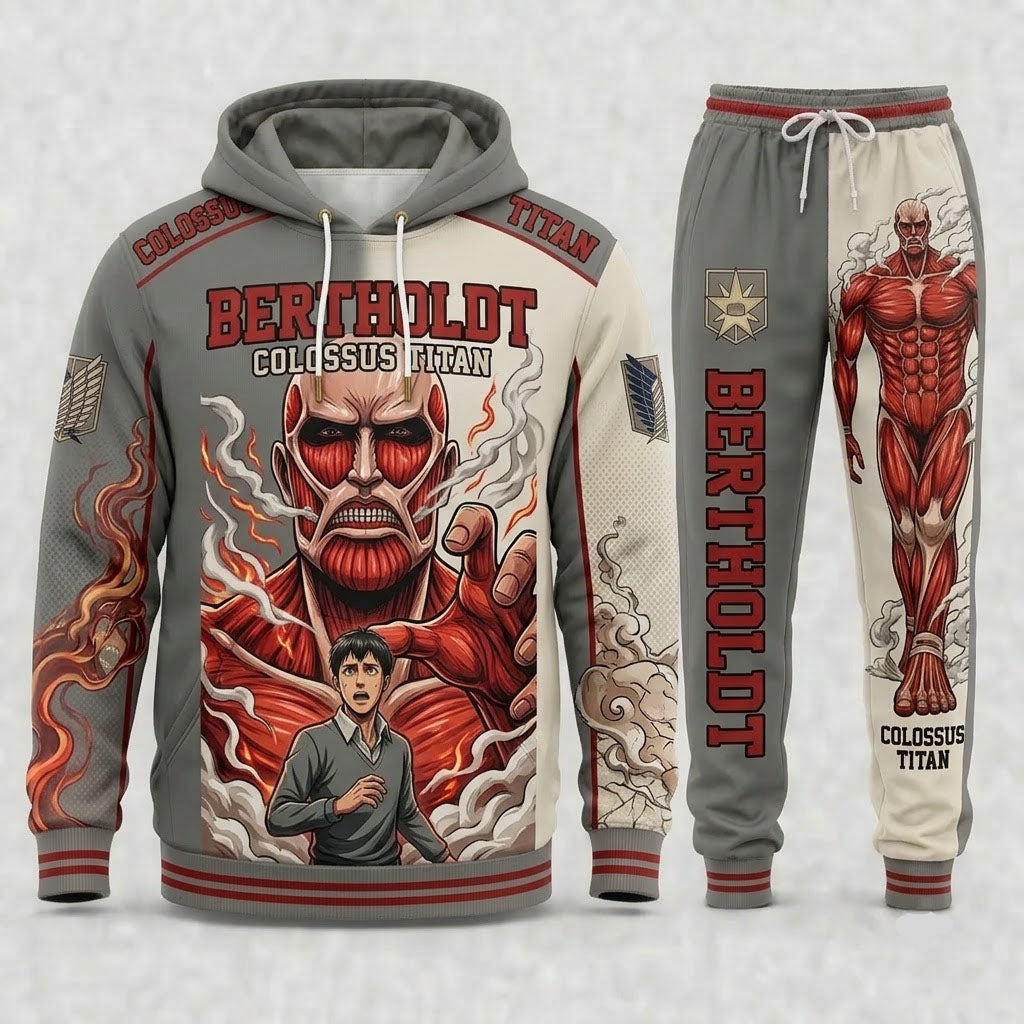 Limited Edition Titan Anime Fan Set — Hoodie & Sweatpants - Custom Fan Apparel Image 6