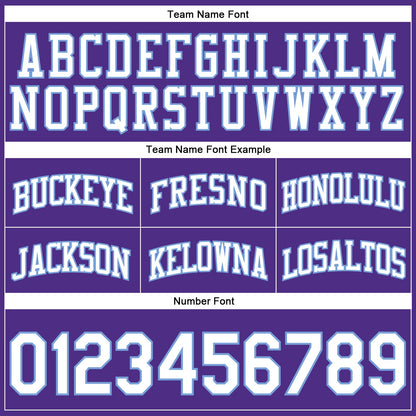 Custom Purple White Pinstripe White-Light Blue Authentic Basketball Shorts