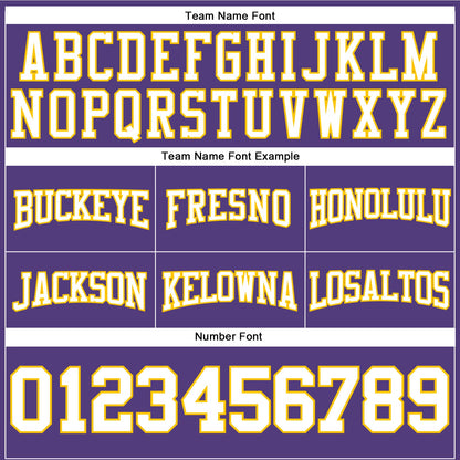 Custom Stitched Purple White-Gold Football Pullover Sweatshirt Hoodie