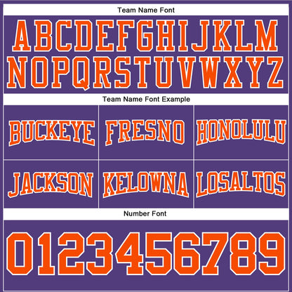Custom Stitched Purple Orange-White Football Pullover Sweatshirt Hoodie