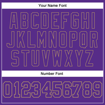 Custom Purple Purple Old Gold-Black Authentic Throwback Basketball Jersey