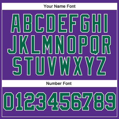 Custom Purple Kelly Green-White Authentic Football Jersey
