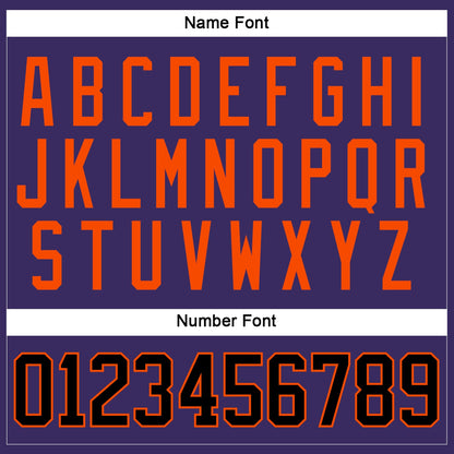 Custom Purple Black-Orange Hockey Jersey