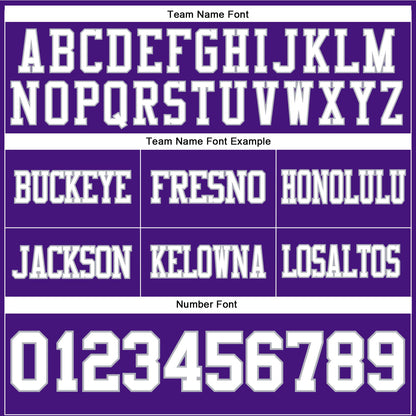 Custom Purple White-Gray Authentic Football Jersey