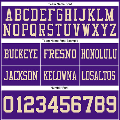 Custom Purple Cream Authentic Football Jersey