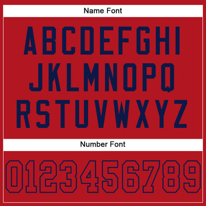 Custom Red Red-Navy Mesh Authentic Football Jersey