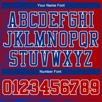 Custom Red Red-Royal Round Neck Sublimation Basketball Uniform Jersey