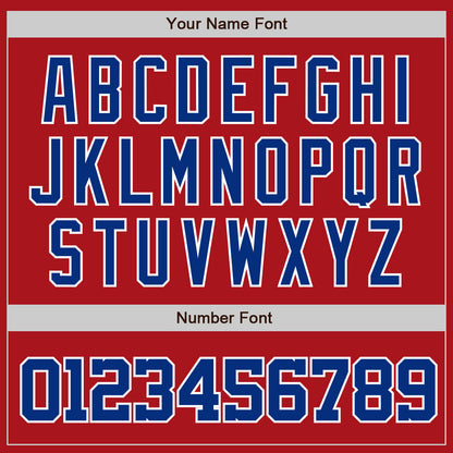 Custom Red Royal-White Authentic Baseball Jersey