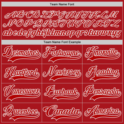 Custom Red White Hockey Lace Neck Jersey