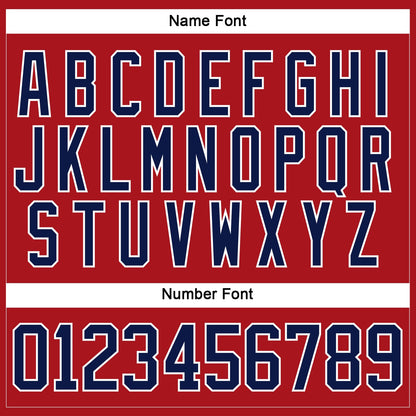 Custom Red Navy-White Hockey Lace Neck Jersey
