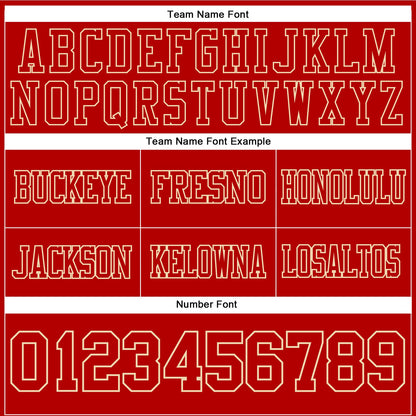 Custom Red Cream Authentic Football Jersey