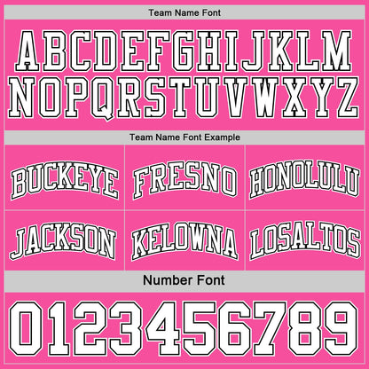 Custom Reversible Black Pink-White Double Side Sublimation Basketball Set Jersey