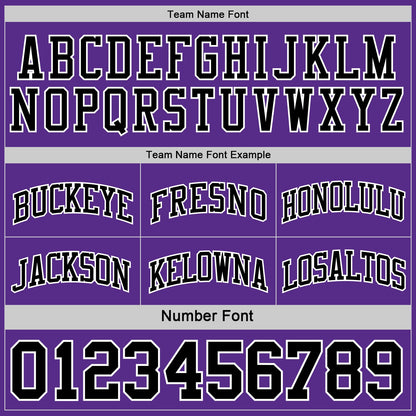 Custom Reversible Black Purple-White Double Side Sublimation Basketball Set Jersey
