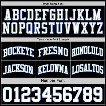 Custom Reversible Black White-Light Blue Double Side Sublimation Basketball Set Jersey
