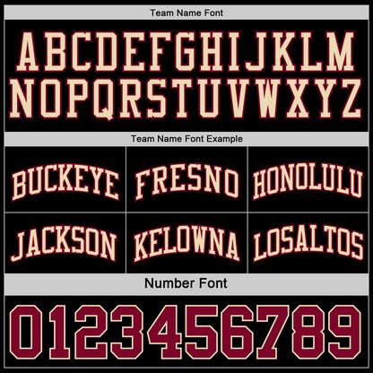 Custom Reversible Black Maroon-Cream Double Side Sublimation Basketball Set Jersey