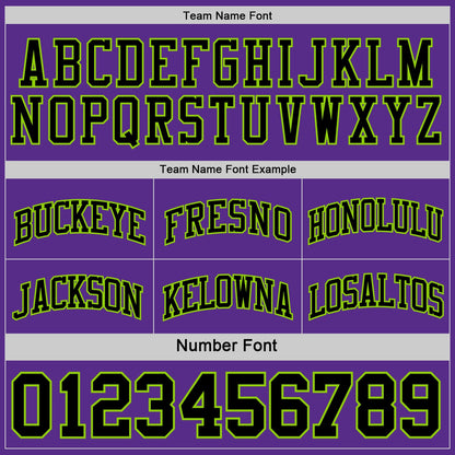 Custom Reversible Black Purple-Neon Green Double Side Sublimation Basketball Set Jersey