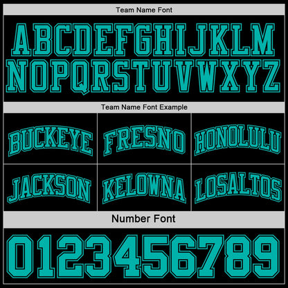 Custom Reversible Black Aqua Double Side Sublimation Basketball Set Jersey