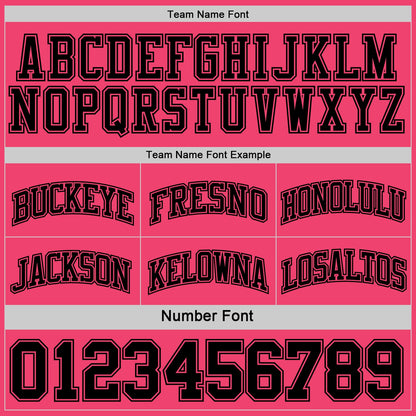 Custom Reversible Black Neon Pink Double Side Sublimation Basketball Set Jersey