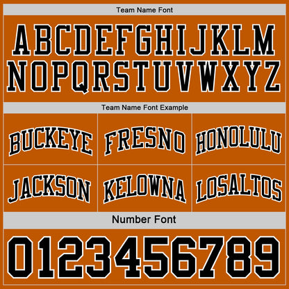 Custom Reversible Black Texas Orange-White Double Side Sublimation Basketball Set Jersey