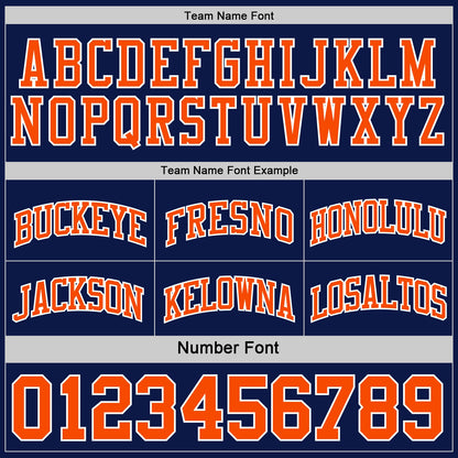 Custom Navy Orange-White Reversible Double Side Sublimation Basketball Set Jersey