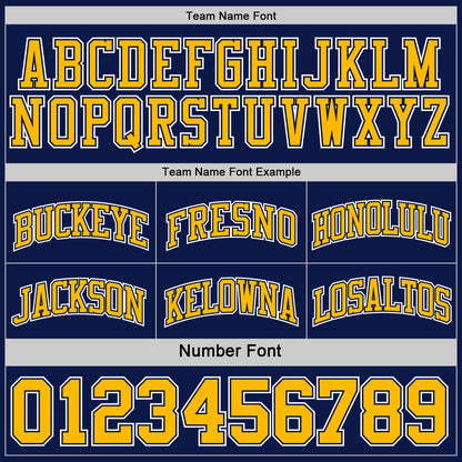 Custom Navy Gold-White Reversible Double Side Sublimation Basketball Set Jersey