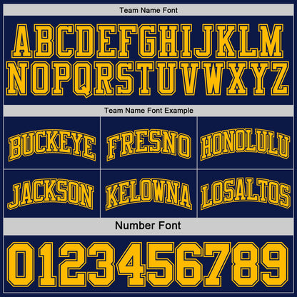Custom Navy Gold Reversible Double Side Sublimation Basketball Set Jersey