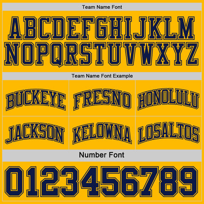 Custom Navy Gold Reversible Double Side Sublimation Basketball Set Jersey