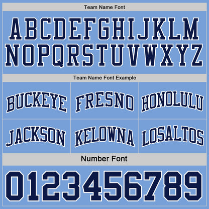 Custom Navy Light Blue-White Reversible Double Side Sublimation Basketball Set Jersey