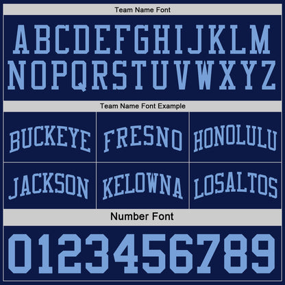 Custom Navy Light Blue Reversible Double Side Sublimation Basketball Set Jersey