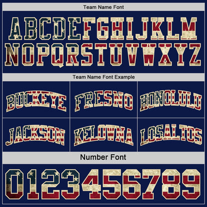 Custom Navy Vintage USA Flag Cream-Maroon Reversible Double Side Sublimation Basketball Set Jersey