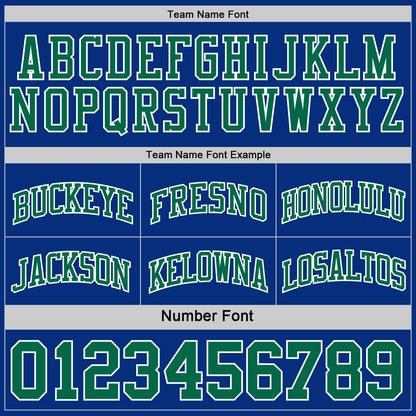 Custom Royal Kelly Green-White Reversible Double Side Sublimation Basketball Set Jersey