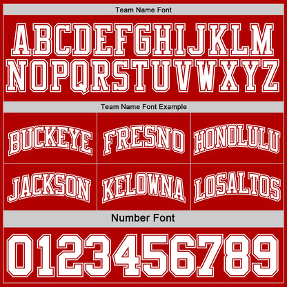 Custom Red White Reversible Double Side Sublimation Basketball Set Jersey