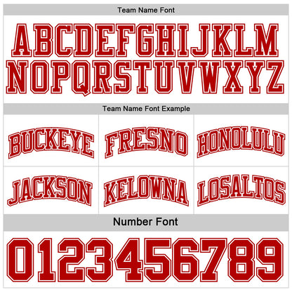 Custom Red White Reversible Double Side Sublimation Basketball Set Jersey