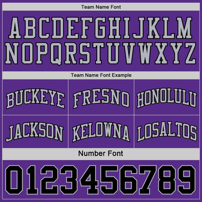 Custom Purple Black-Gray Reversible Double Side Sublimation Basketball Set Jersey
