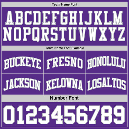 Custom Purple White-Gray Reversible Double Side Sublimation Basketball Set Jersey