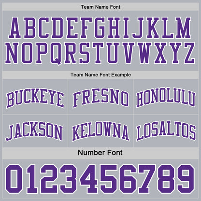Custom Purple White-Gray Reversible Double Side Sublimation Basketball Set Jersey